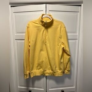 IZOD 1/4 Zip Long Sleeve Polo Golf Shirt Size Men’s Medium Color Yellow